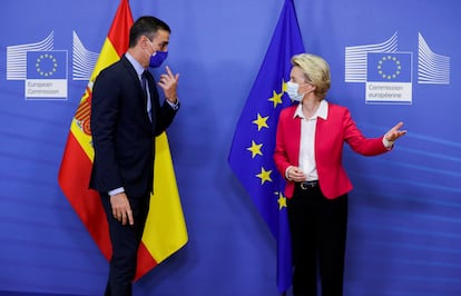 Pedro Sánchez y Ursula von der Leyen, antes de reunirse en Bruselas el pasado septiembre.