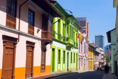 Casas de colores en Bogotá.
