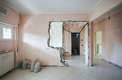 Un piso en obras.