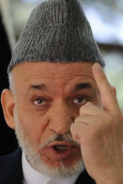 Karzai, durante su comparecencia en Kabul