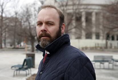 El imputado Rick Gates, en Washington. 