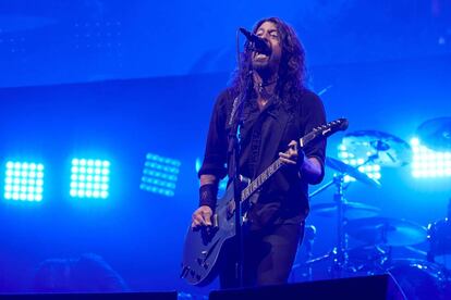 Dave Grohl, líder de los Foo Fighters, el pasado domingo en Berlín, actuando en el festival Lollapalooza Berlin.