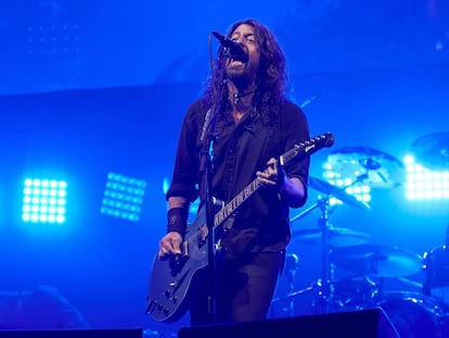 Dave Grohl, líder de los Foo Fighters, el pasado domingo en Berlín, actuando en el festival Lollapalooza Berlin.