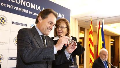 Artur Mas durante la XIX Trobada d&#039;Economia de S&#039;Agar&oacute;.