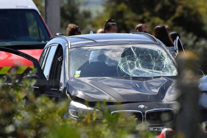 El coche que fue utilizado para arrollar a los militares y que conduc&iacute;a Hamou Benlatr&egrave;che 