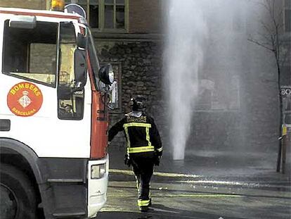 Reventón de una cañería de agua