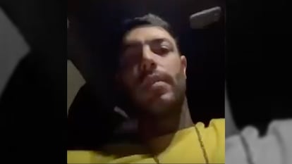 El narco fugitivo Sebastián Marset, en un video compartido en redes sociales.