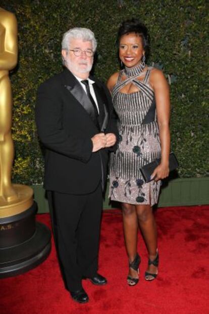 George Lucas y su prometida Dolby Ballroom.