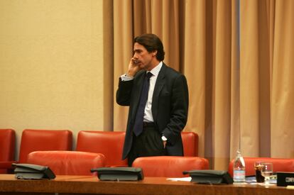 Receso de la comparecencia del ex presidente José María Aznar ante la comisión de investigación de los atentados del 11 de marzo de 2004.