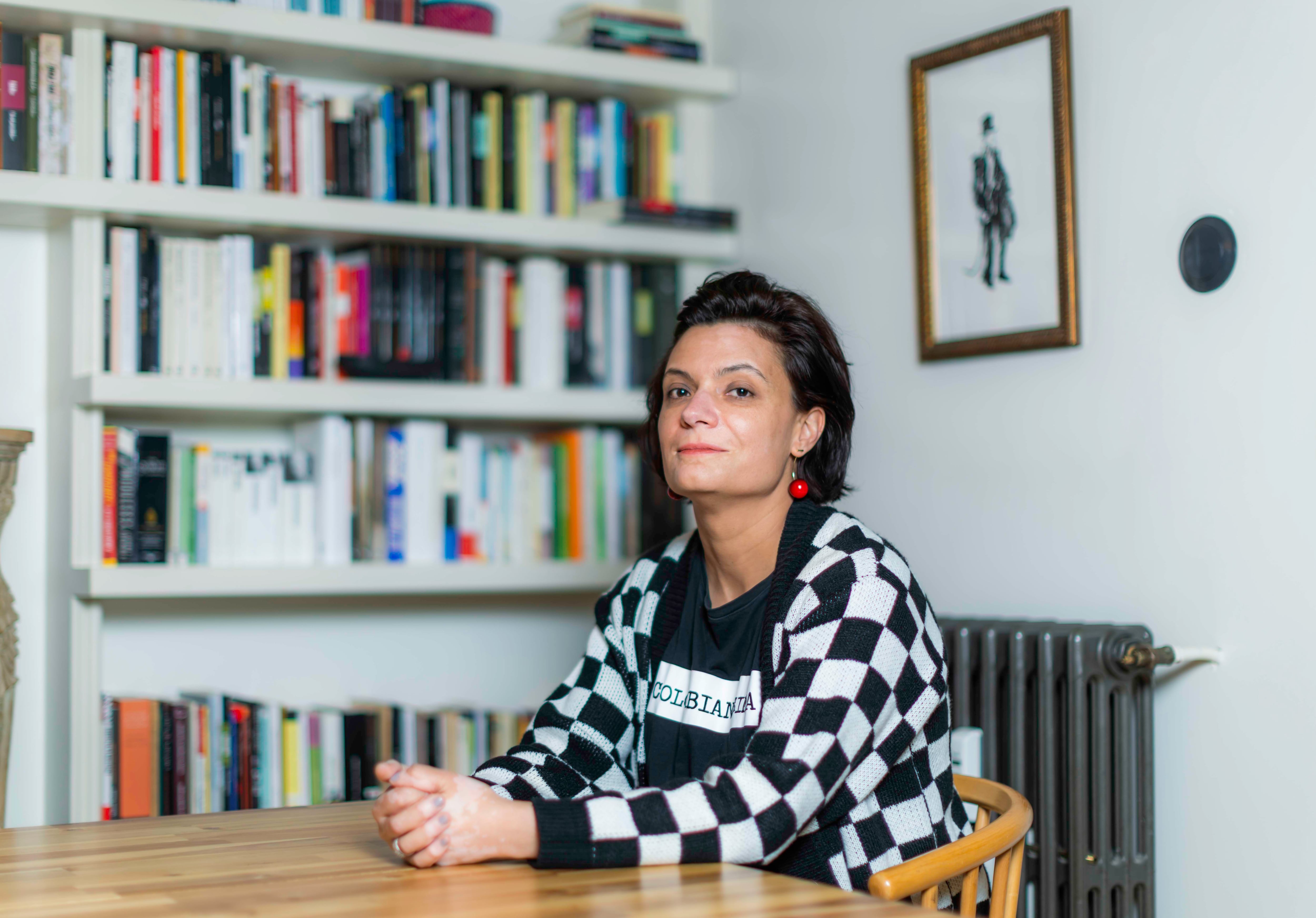 La escritora Melba Escobar, en Madrid.