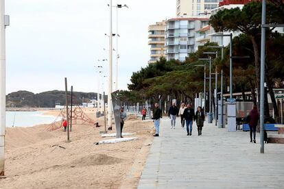 El passeig de Platja d'Aro aquest dissabte. 