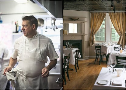 A la izquierda, el chef Townsend Wentz. A la derecha, el interior de Townsend.