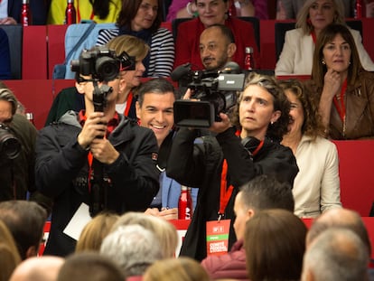 El presidente del Gobierno en funciones y líder socialista, Pedro Sánchez, durante la reunión del comité federal del PSOE, este sábado en la sede de Ferraz, en Madrid.