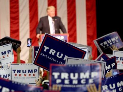Donald Trump en un mitín en Fairfield (Connecticut), celebrado el pasado 13 de agosto.