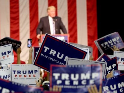 Donald Trump en un mitín en Fairfield (Connecticut), celebrado el pasado 13 de agosto.