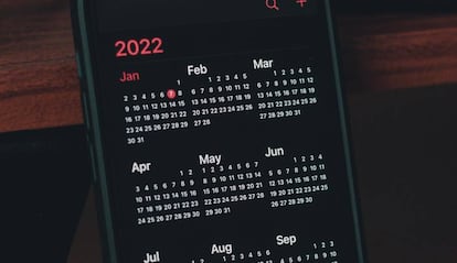 Calendario en un smartphone