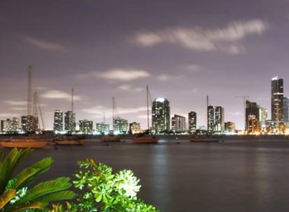 Vista panorámica del skyline de Miami