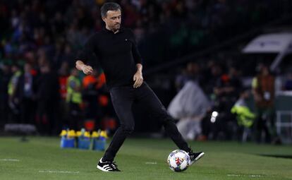 Luis Enrique, durante el partido.