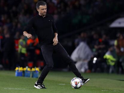 Luis Enrique, durante el partido.