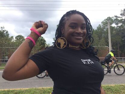 Kimberly Brown, de 27 anos, nesta quinta-feira em Gainesville.