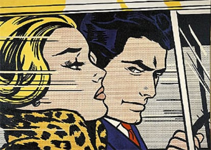 &#39;En el coche&#39; (1963), de Roy Lichtenstein, expuesta en el Reina Sofía de Madrid.