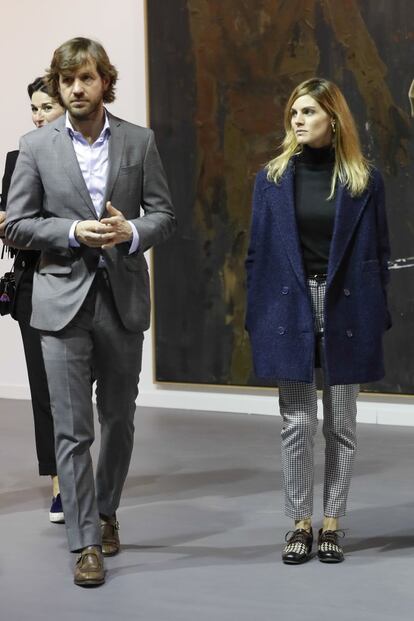 Rosauro Varo y Amaia Salamanca, durante su visita privada a Arco.