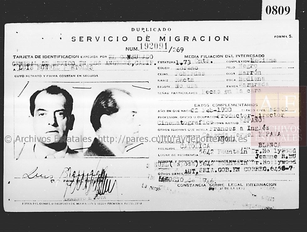 “Luis Buñuel: 1,73 de estatura, pecas en la cara”: el exilio español a América tras la Guerra Civil contado en 100.000 documentos