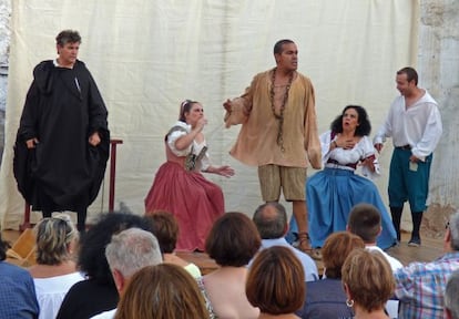 Representación del entremés 'El rufián viudo llamado Trampagos', de Cervantes.