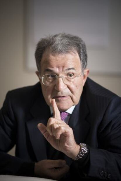 Romano Prodi, el miércoles pasado en una charla en Barcelona.