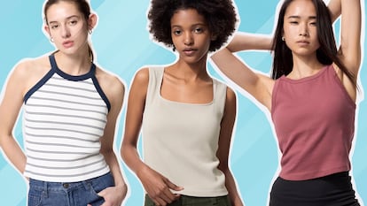 Camisetas con sujetador incorporado de Uniqlo.