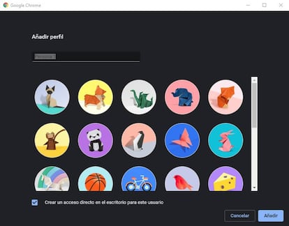 Nuevo usuario en Google Chrome
