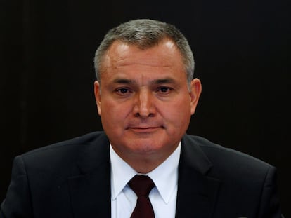 Mexico's former secretary of public security Genaro García Luna, during a meeting in the Senate, on November 29, 2012.