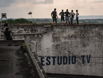 Students at the International School of Film and Television in San Antonio de los Baños.