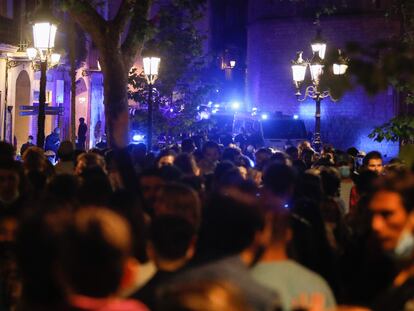 El paseo del Born de Barcelona, el pasado sábado por la noche.