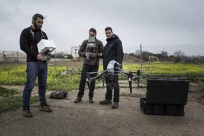 Dron utilizado en el documental sobre humedales.