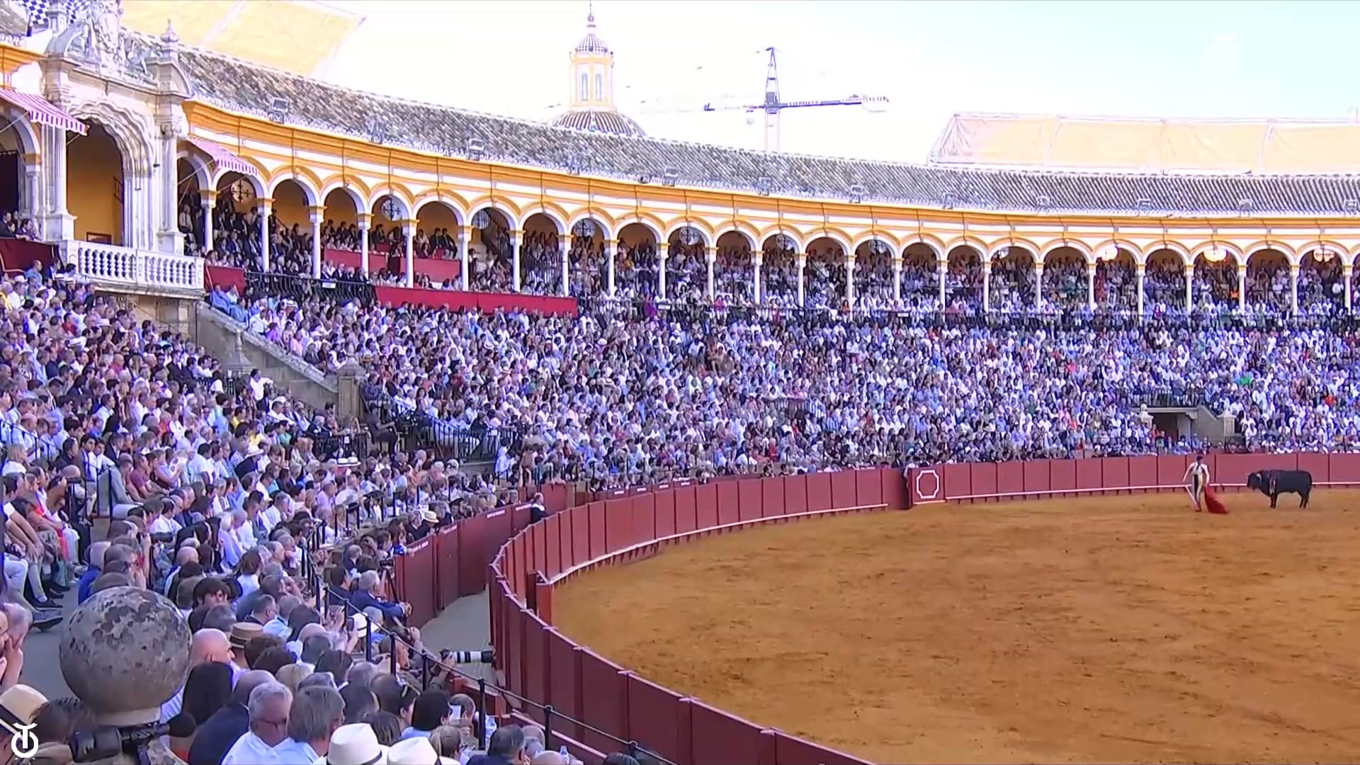La plaza de La Maestranza, en tarde de toros.