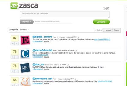 Captura de la nueva web Zasca.com.