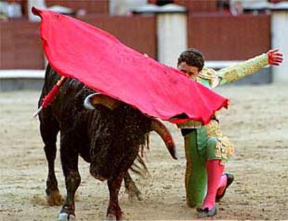 Jesús Millán, en el tercer toro.