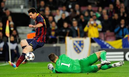 Messi ante Joe Hart