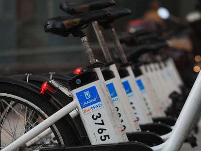 Estación de bicicletas de BiciMad.