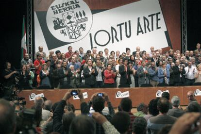 Acto de presentación de la alianza de EA y Batasuna en Bilbao el pasado junio.