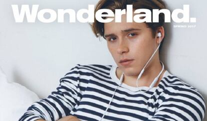 Brooklyn Beckham, en la portada de 'wonderland'.