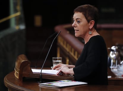 La diputada de EH Bildu Mertxe Aizpurua, durante su intervención en el Congreso este miércoles.