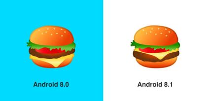 El antes y el después del emoji de la hamburguesa