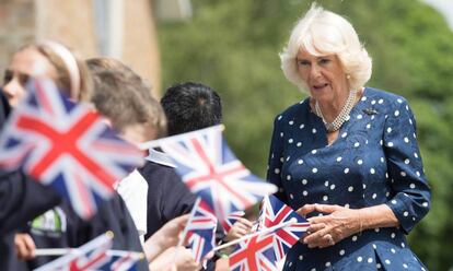 Camila de Cornualles, en un acto en Aylesbury (Inglaterra) el 11 de julio de 2019.