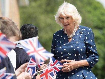 Camila de Cornualles, en un acto en Aylesbury (Inglaterra) el 11 de julio de 2019.