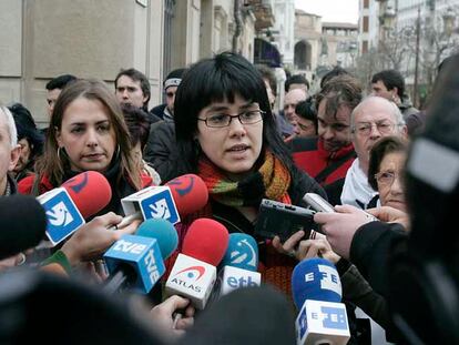 Irati Aranzabal, compañera sentimental de Iñaki de Juana, en Vitoria.