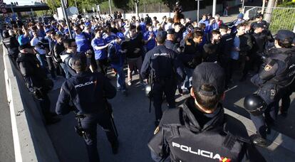 Ambiente futbolero en la capital con motivo de los partidos de Champions.