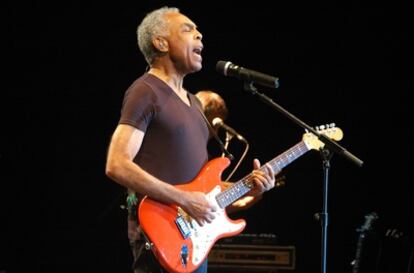 Gilberto Gil, durante su actuación en Sant Feliu de Guíxols.