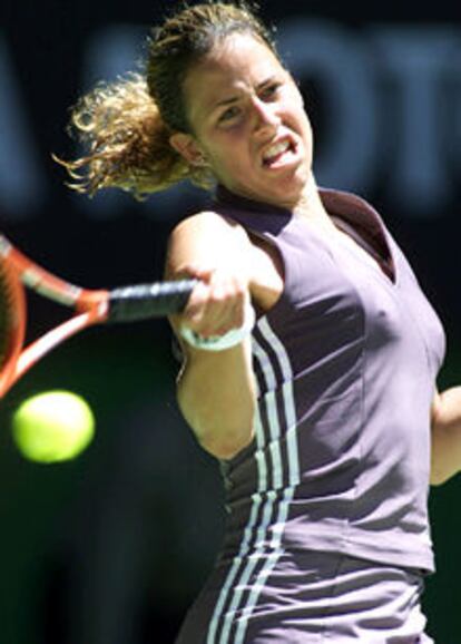 Marta Marrero, en su partido frente a Henin.